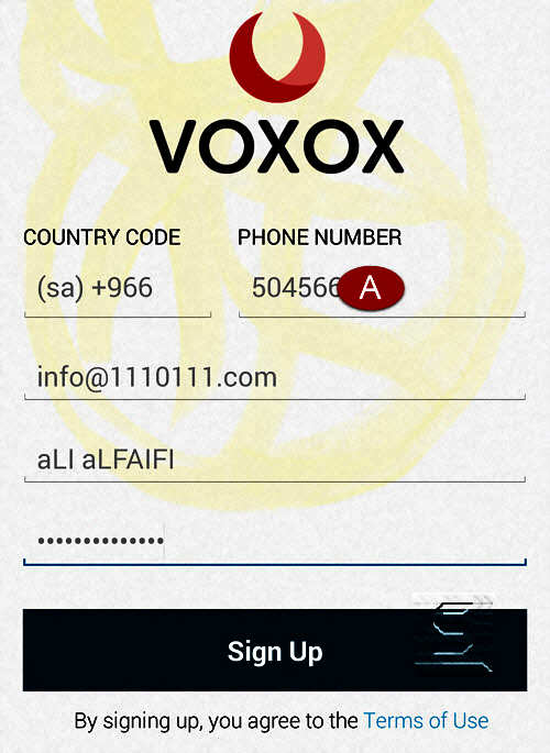 خطوات التسجيل في تطبيق VOXOX 